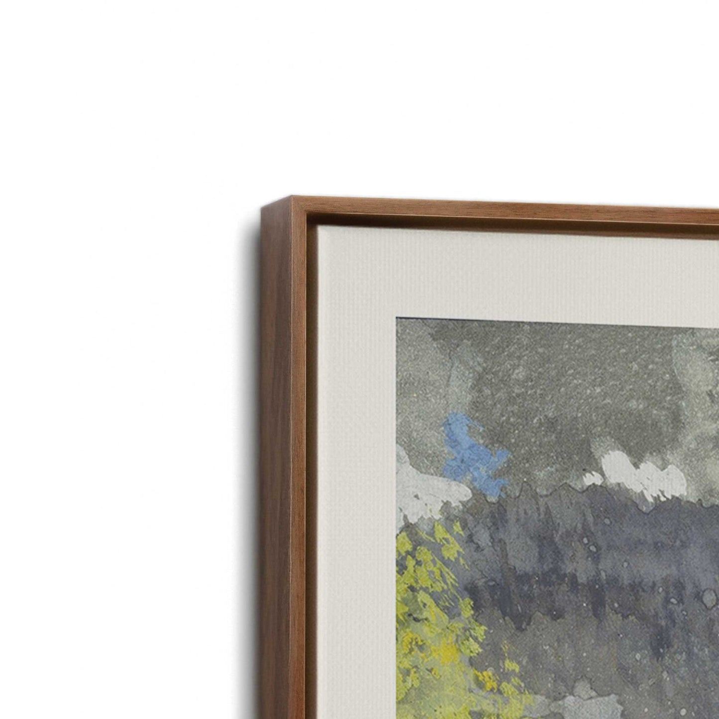 [Color:Walnut], Picture of art in a Walnut frame at an angle