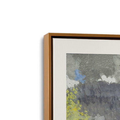[Color:Polished Gold], Picture of art in a Polished Gold frame at an angle