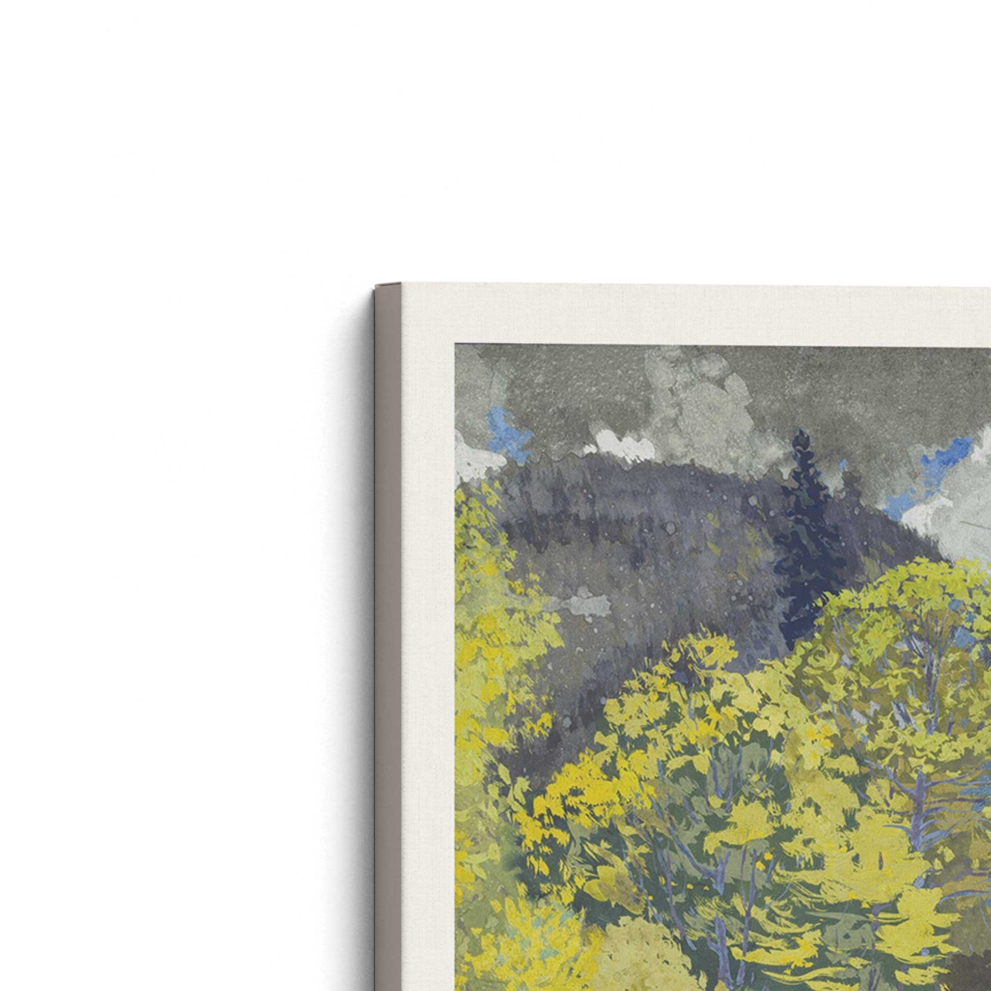 [Color:Stretched Canvas], Picture of the corner of the art
