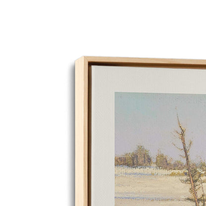 [Color:American Maple], Picture of art in a American Maple frame at an angle