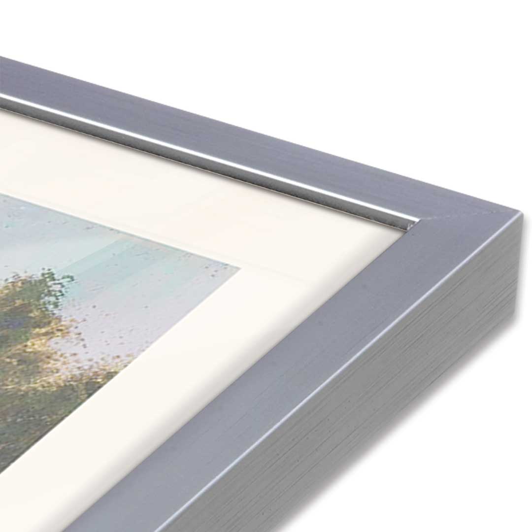 [Color:Polished Chrome], Picture of art in a Polished Chrome frame at an angle