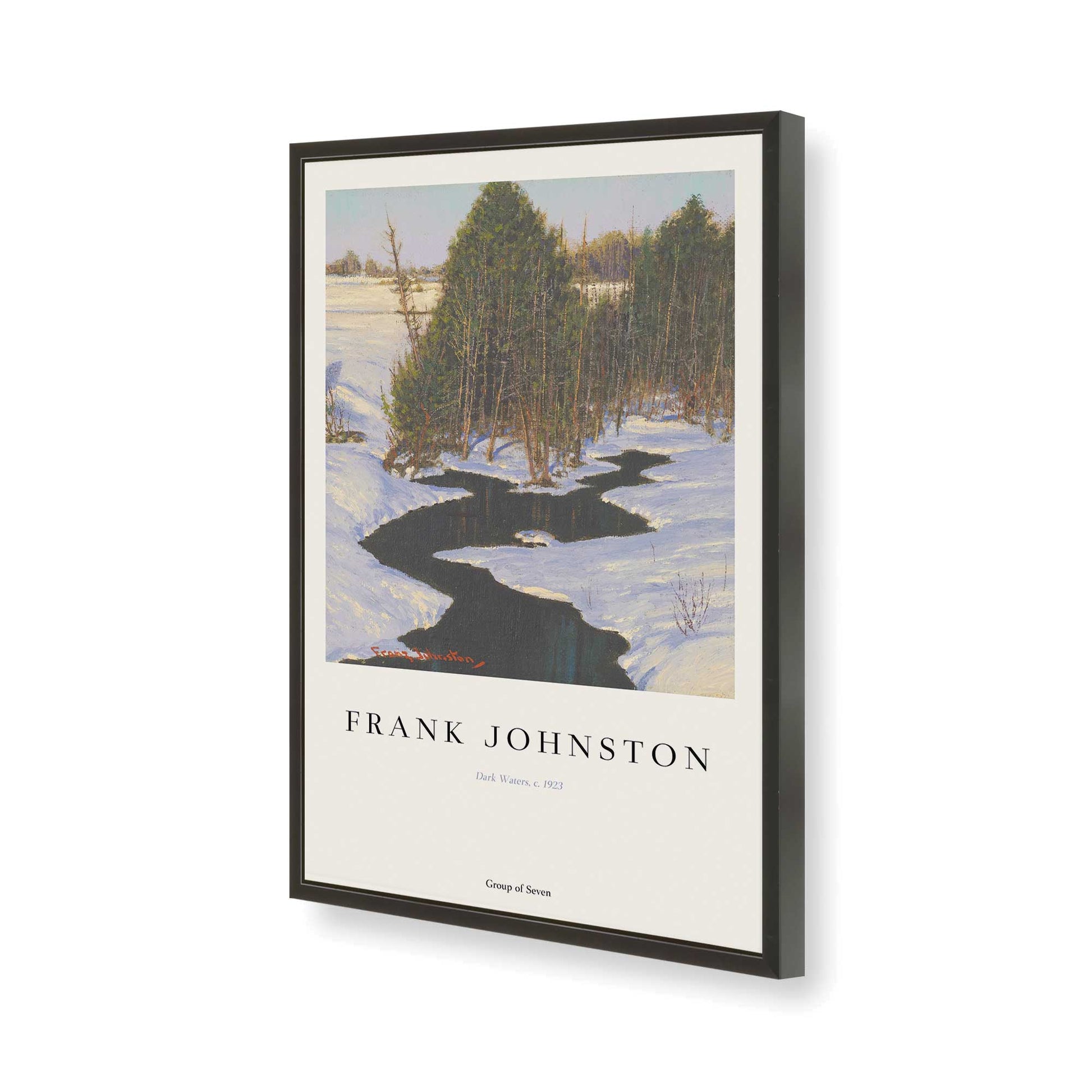 [Color:Satin Black], Picture of art in a Satin Black frame of the corner