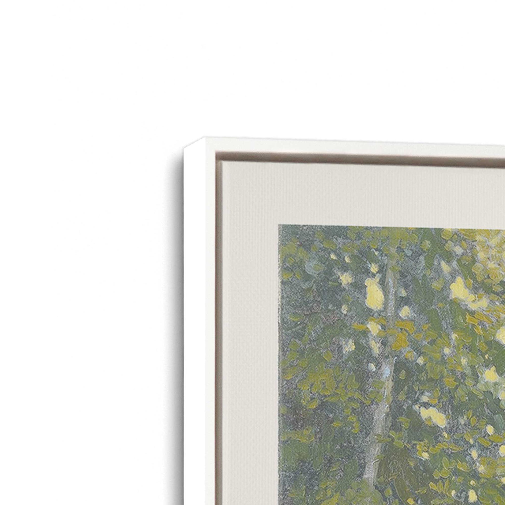 [Color:Opaque White], Picture of art in a White frame at an angle