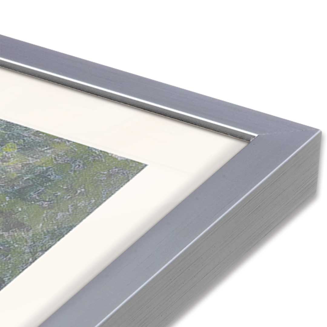 [Color:Polished Chrome], Picture of art in a Polished Chrome frame at an angle