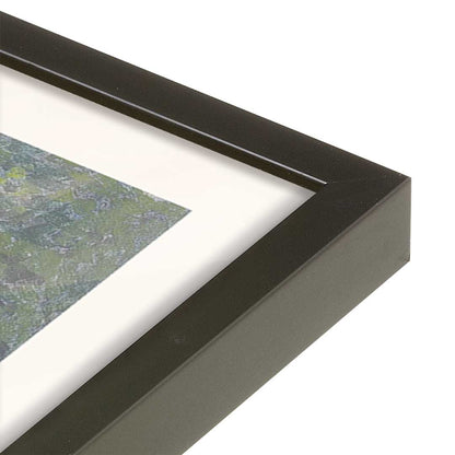 [Color:Satin Black], Picture of art in a Satin Black frame at an angle