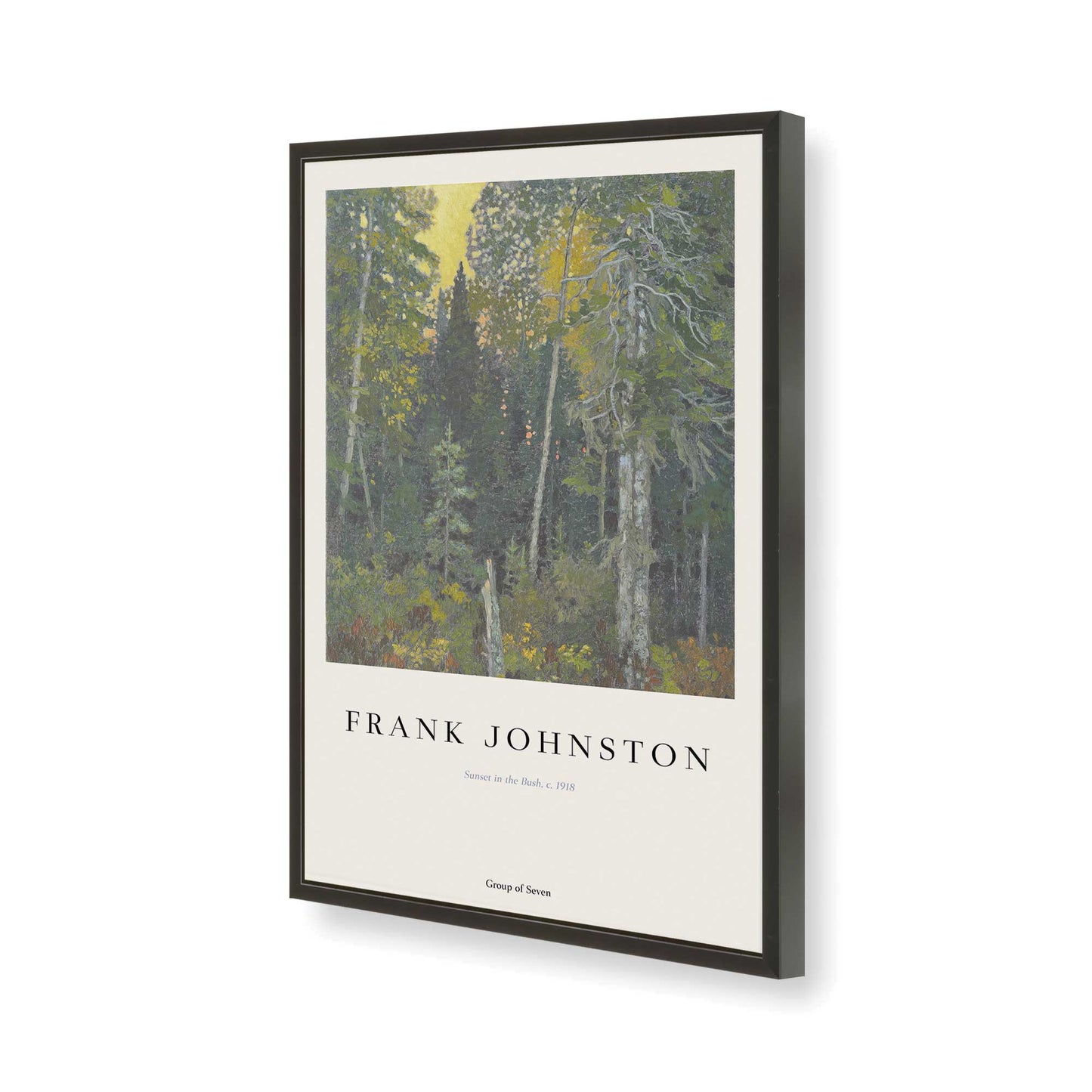 [Color:Satin Black], Picture of art in a Satin Black frame of the corner