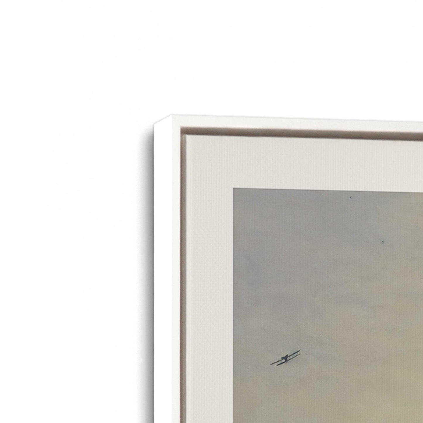 [Color:Opaque White], Picture of art in a White frame at an angle