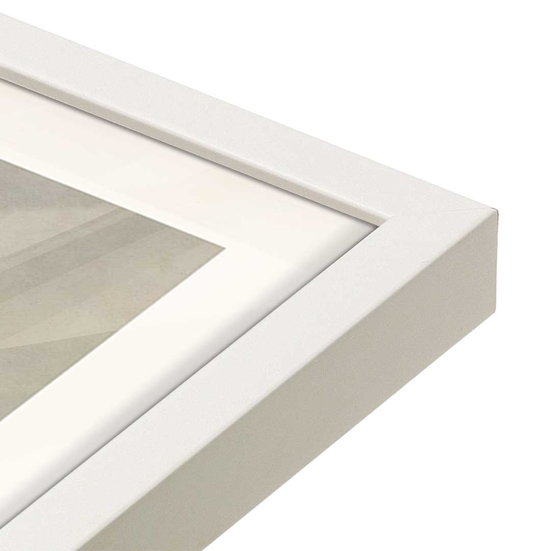 [Color:Opaque White], Picture of art in a Opaque White frame at an angle