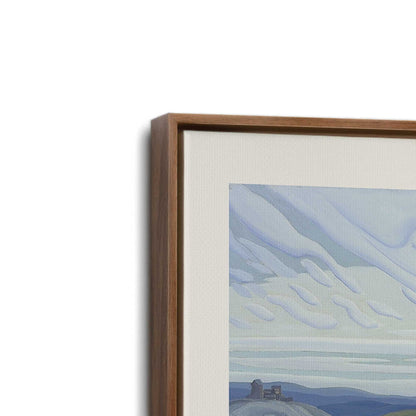 [Color:Walnut], Picture of art in a Walnut frame at an angle