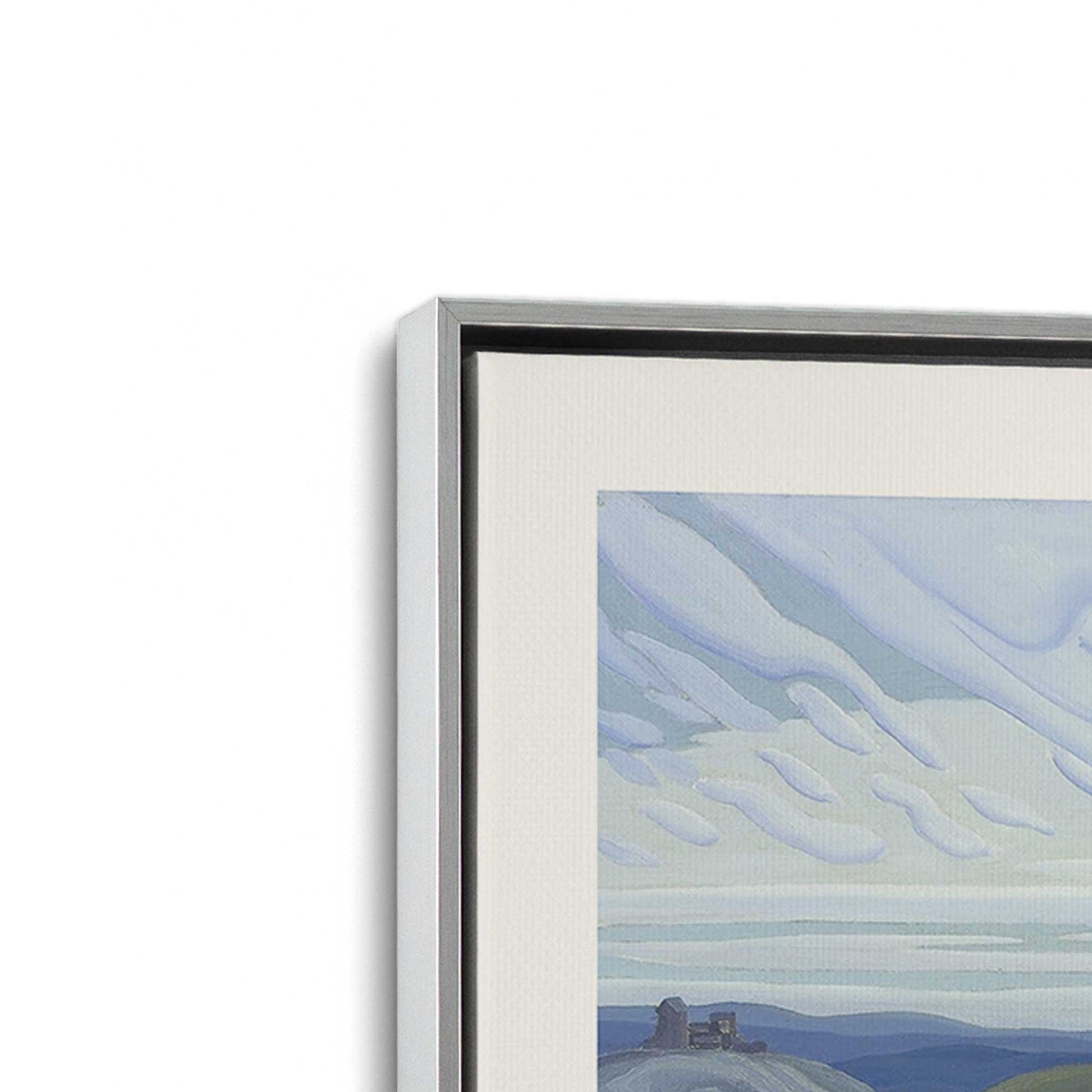 [Color:Polished Chrome], Picture of art in a Polished Chrome frame at an angle