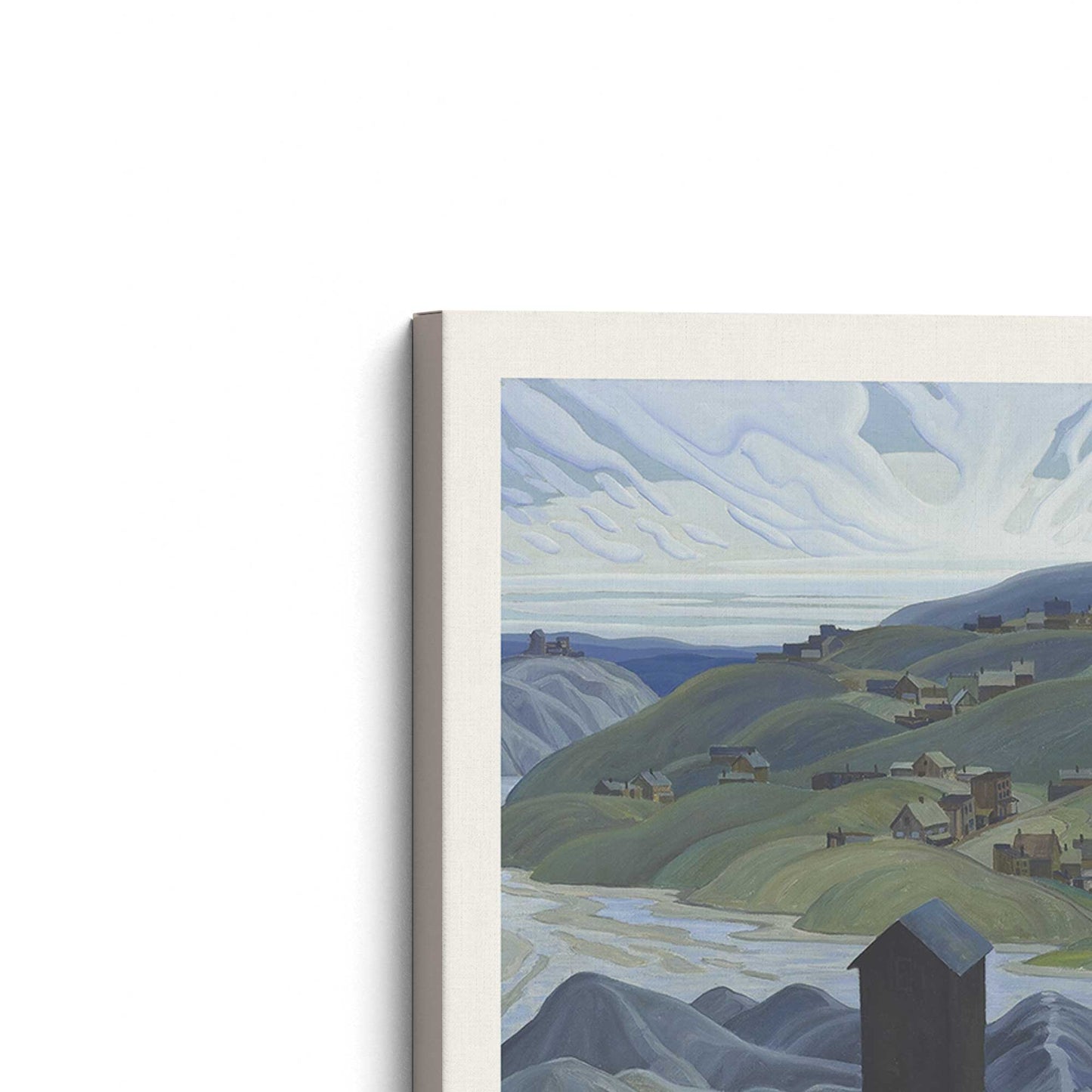 [Color:Stretched Canvas], Picture of the corner of the art