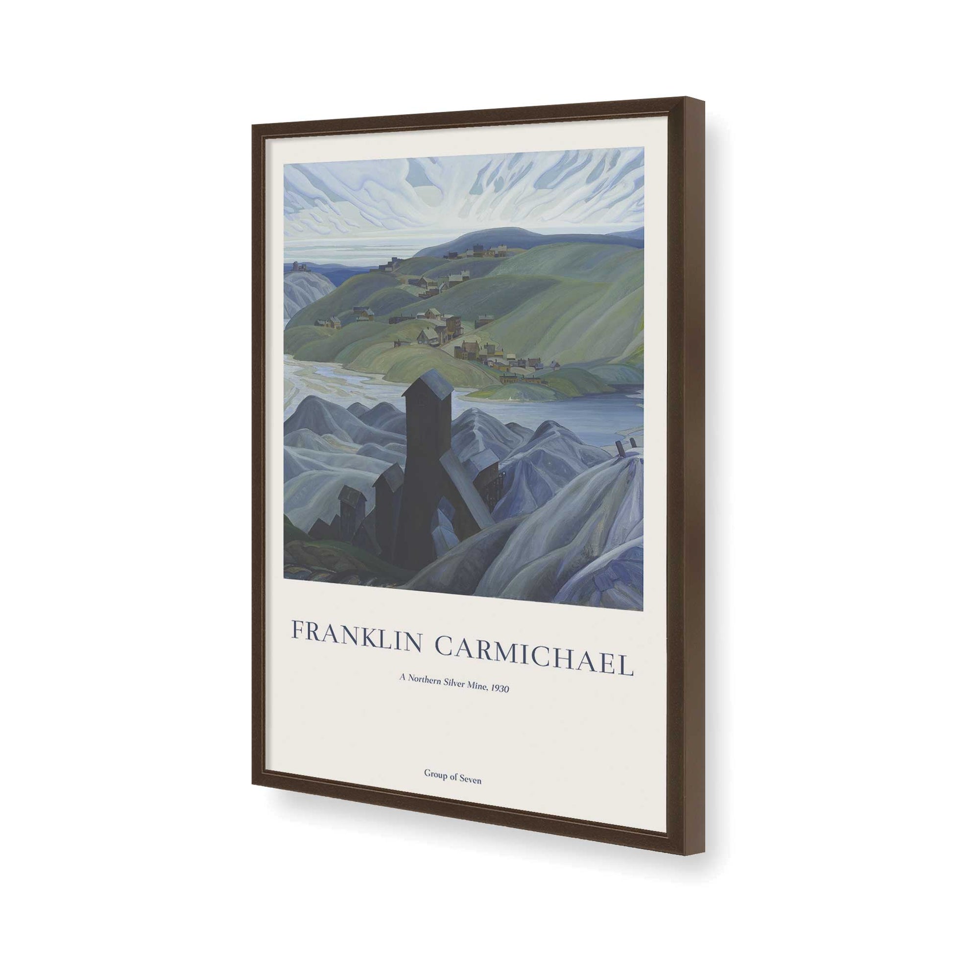 [Color:Brown], Picture of art in a Brown frame of the corner
