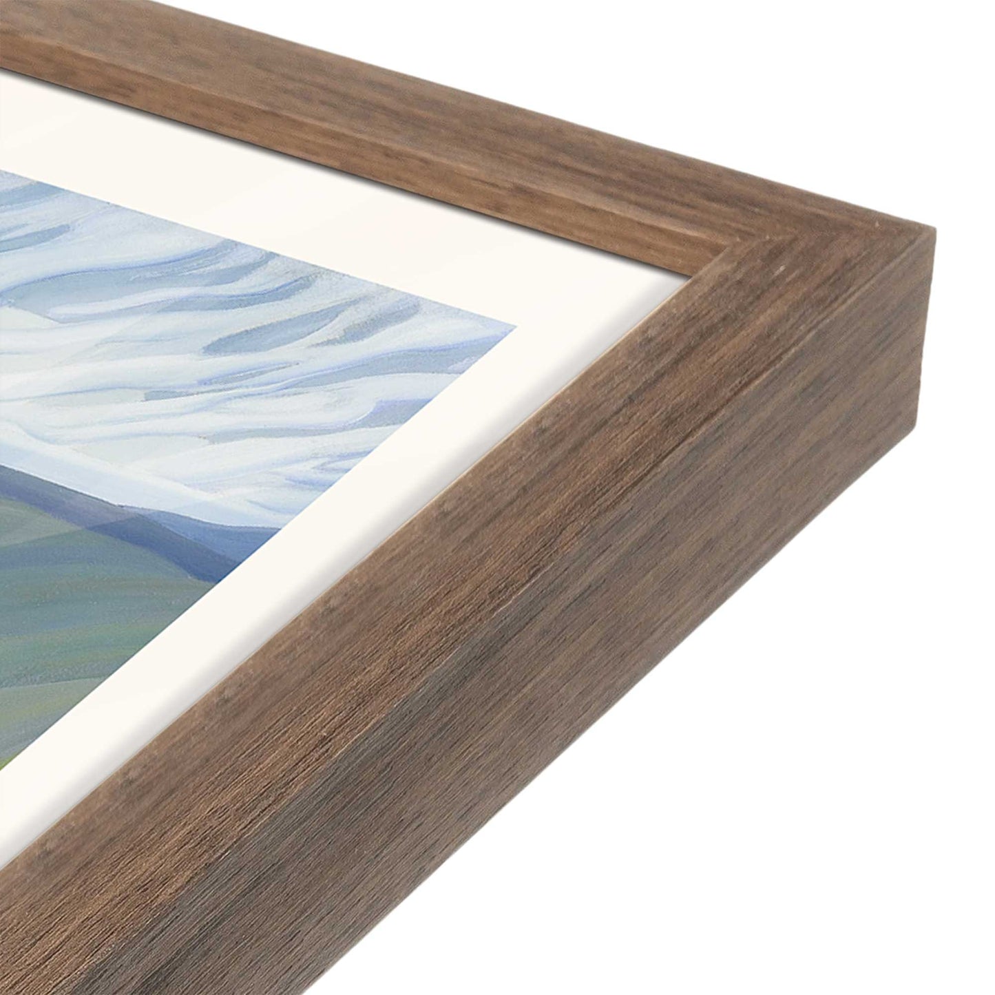 [Color:Walnut], Picture of art in a Walnut frame at an angle