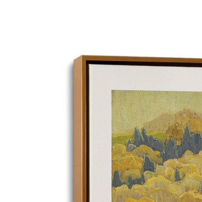 [Color:Polished Gold], Picture of art in a Polished Gold frame at an angle