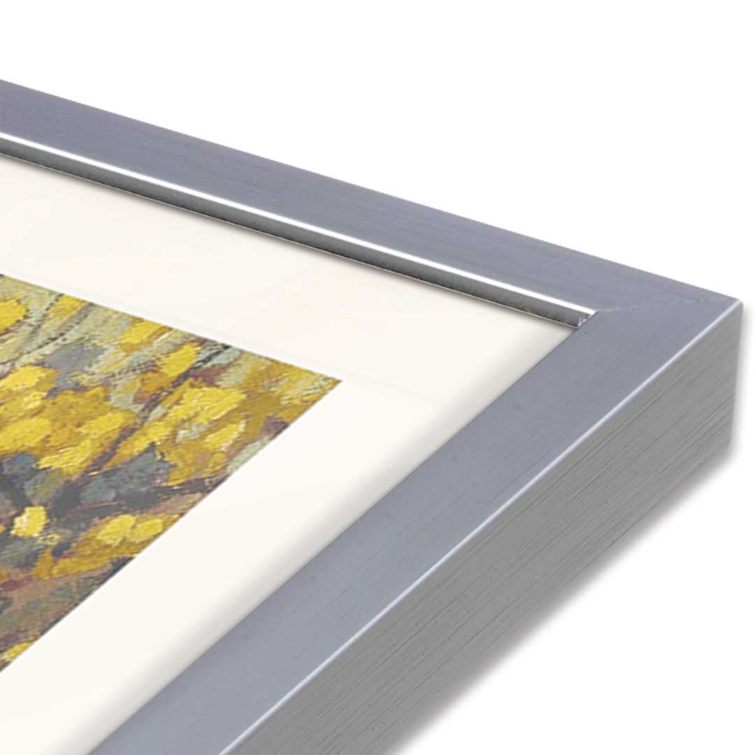 [Color:Polished Chrome], Picture of art in a Polished Chrome frame at an angle