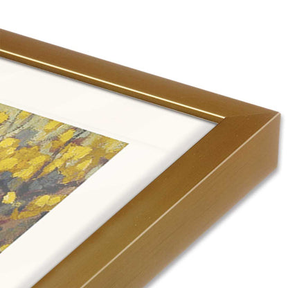 [Color:Polished Gold], Picture of art in a Polished Gold frame at an angle