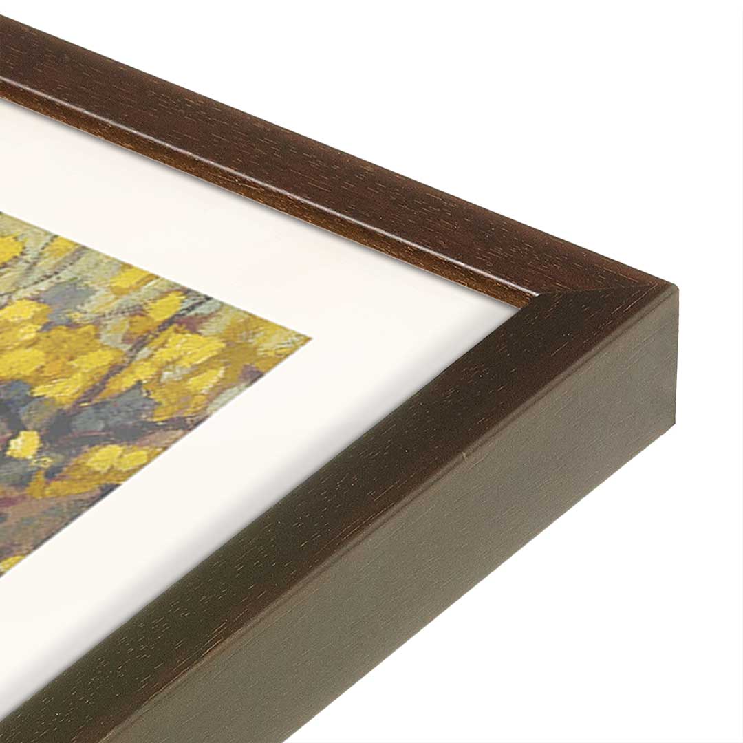 [Color:Belvinder Brown], Picture of art in a Belvinder Brown frame at an angle
