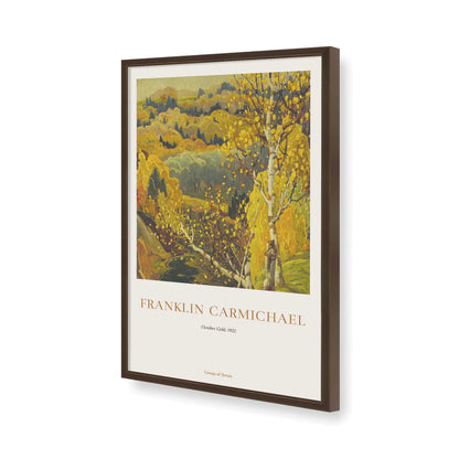[Color:Brown], Picture of art in a Brown frame of the corner