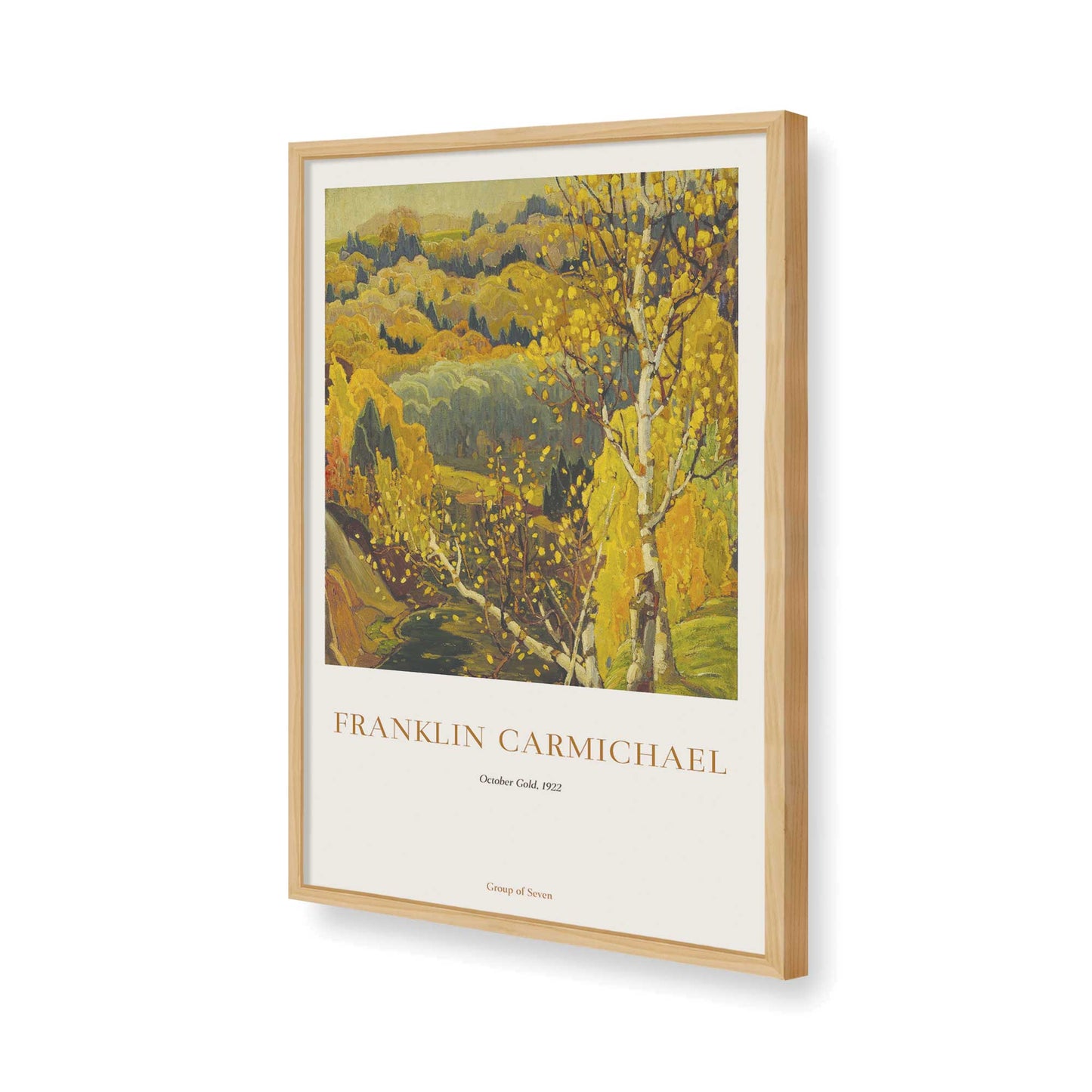 [Color:American Maple], Picture of art in a American Maple frame of the corner