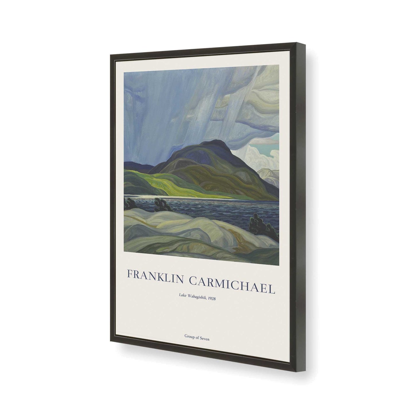 [Color:Satin Black], Picture of art in a Satin Black frame of the corner