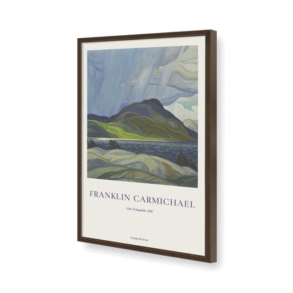[Color:Brown], Picture of art in a Brown frame of the corner