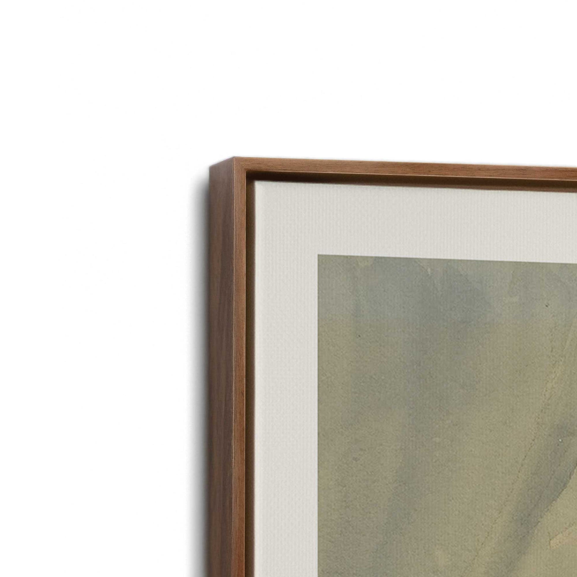 [Color:Walnut], Picture of art in a Walnut frame at an angle