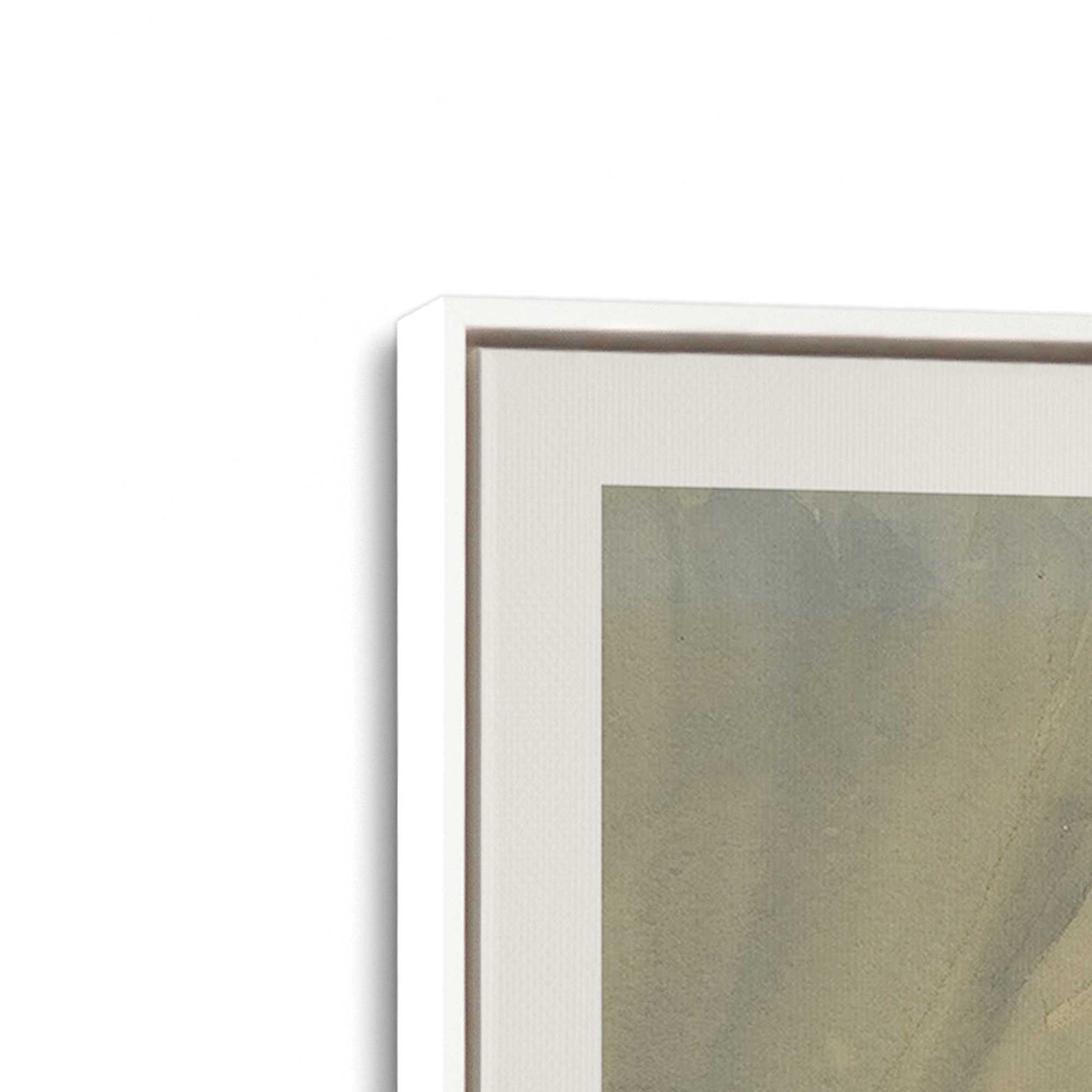 [Color:Opaque White], Picture of art in a White frame at an angle
