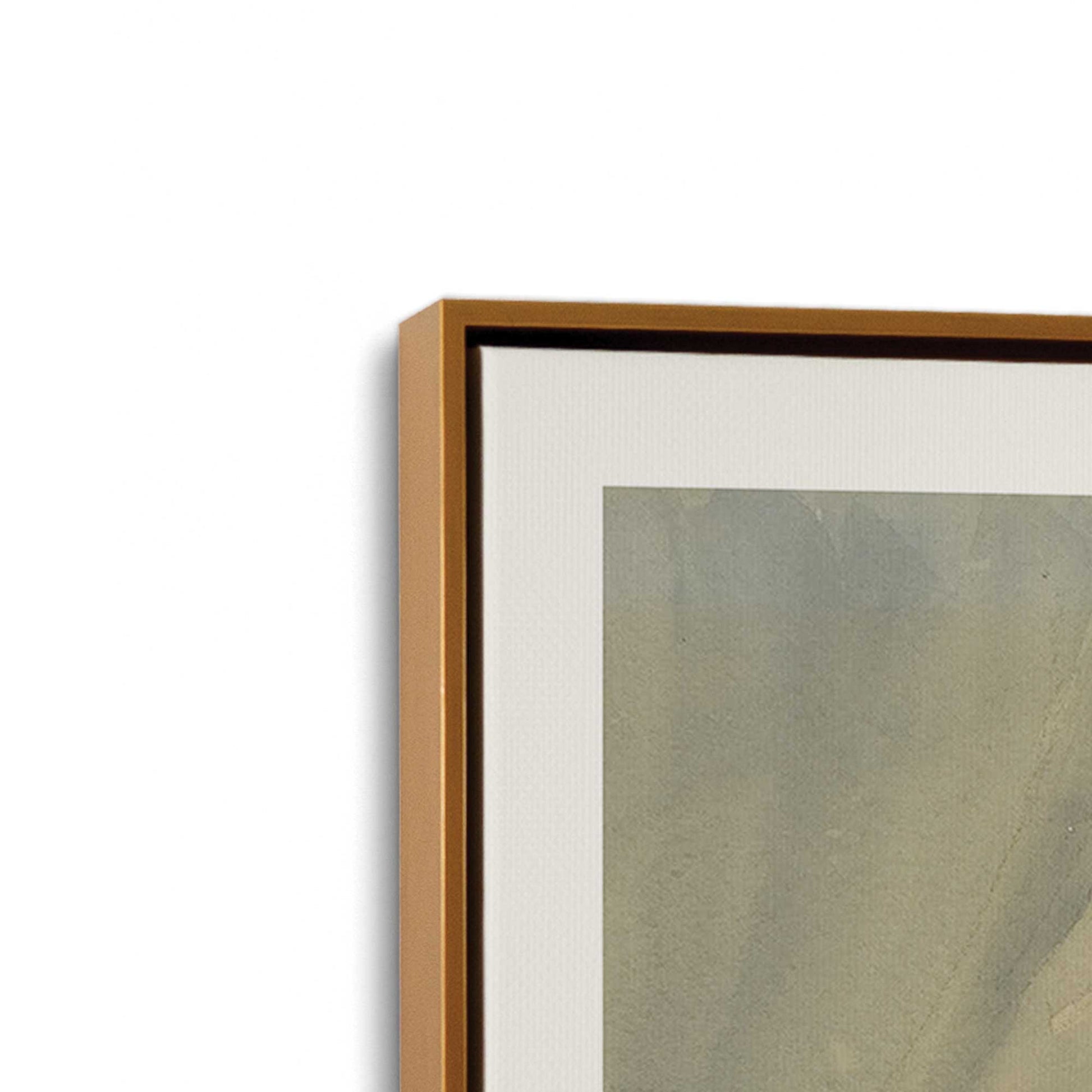 [Color:Polished Gold], Picture of art in a Polished Gold frame at an angle