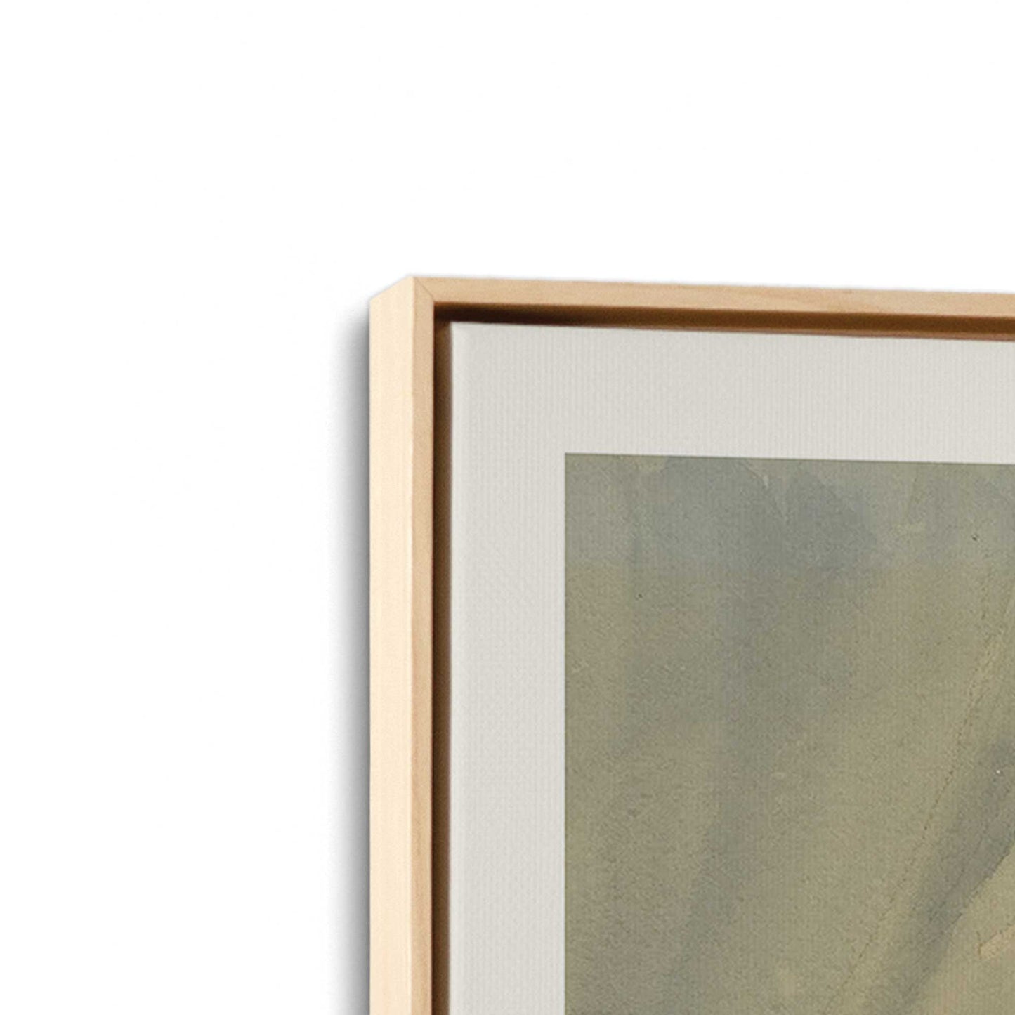 [Color:American Maple], Picture of art in a American Maple frame at an angle