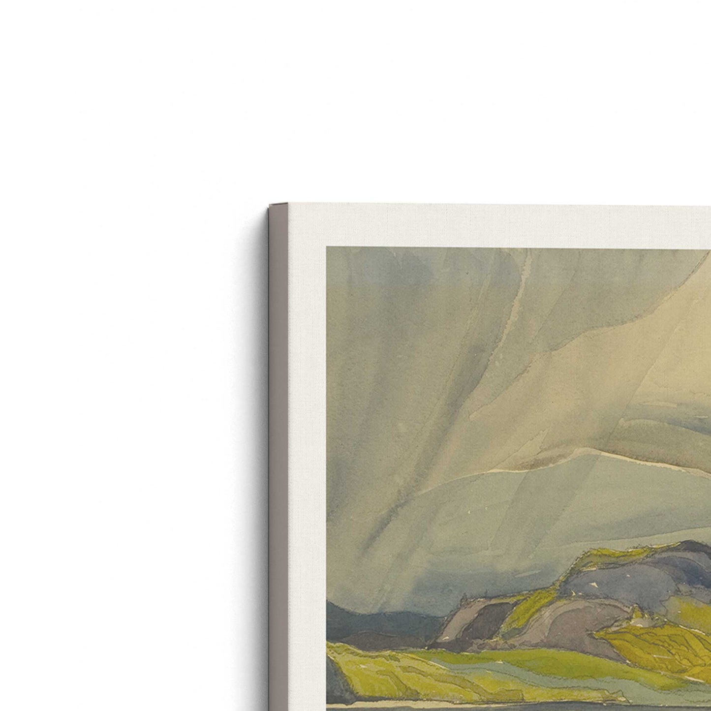 [Color:Stretched Canvas], Picture of the corner of the art