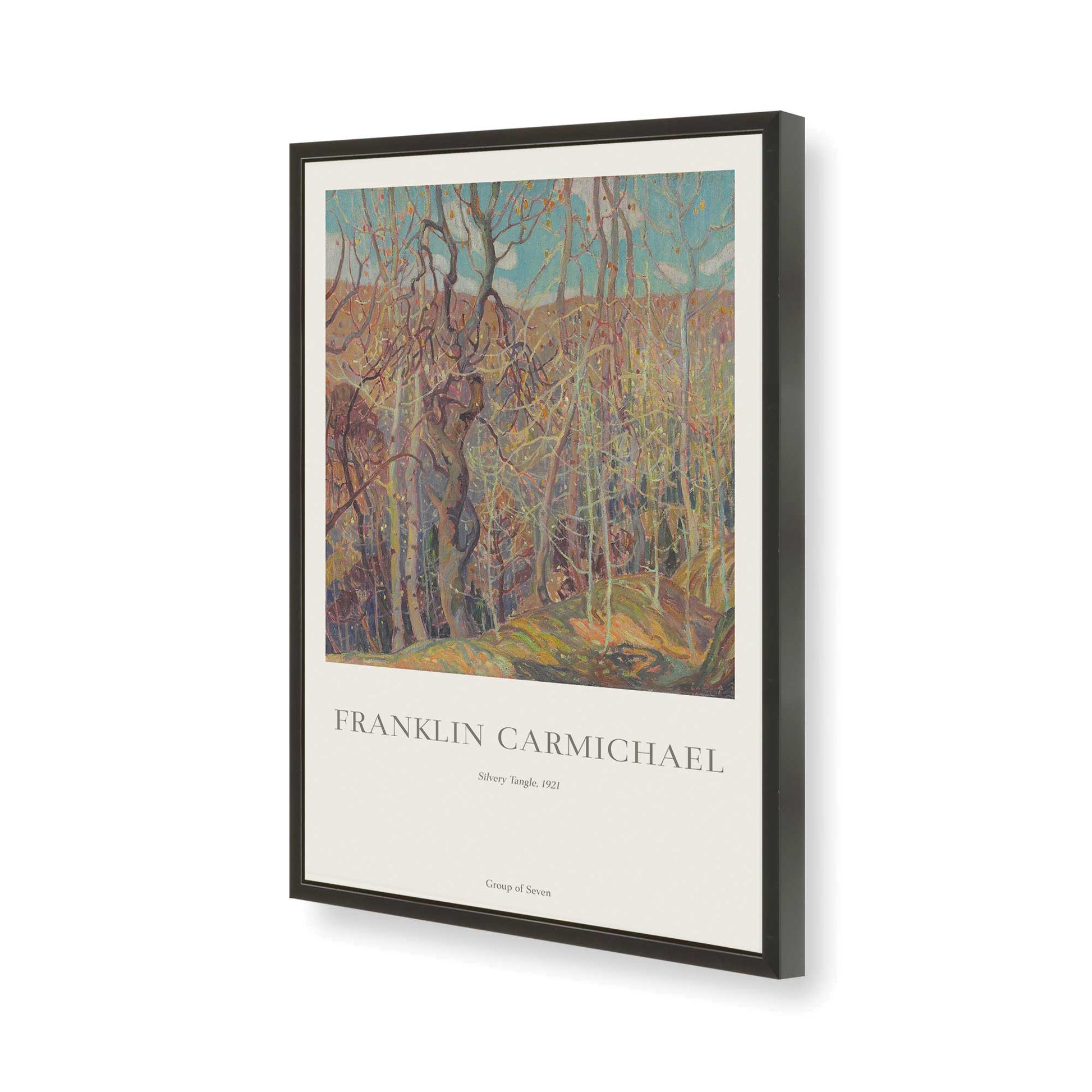 [Color:Satin Black], Picture of art in a Satin Black frame of the corner