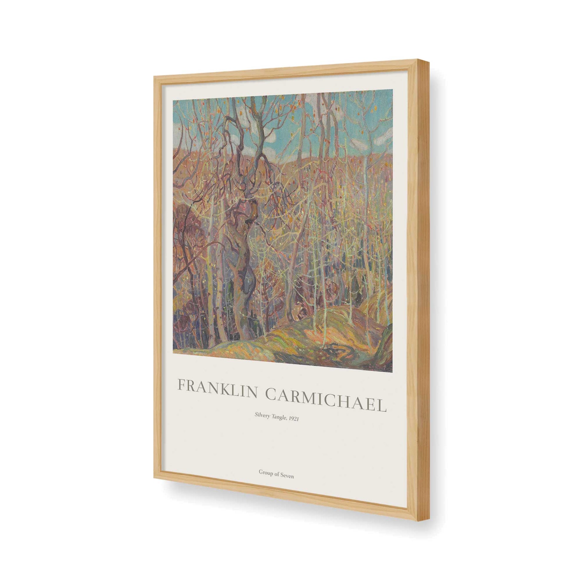 [Color:American Maple], Picture of art in a American Maple frame of the corner