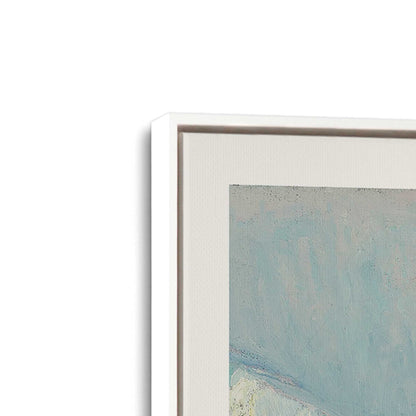 [Color:Opaque White], Picture of art in a White frame at an angle