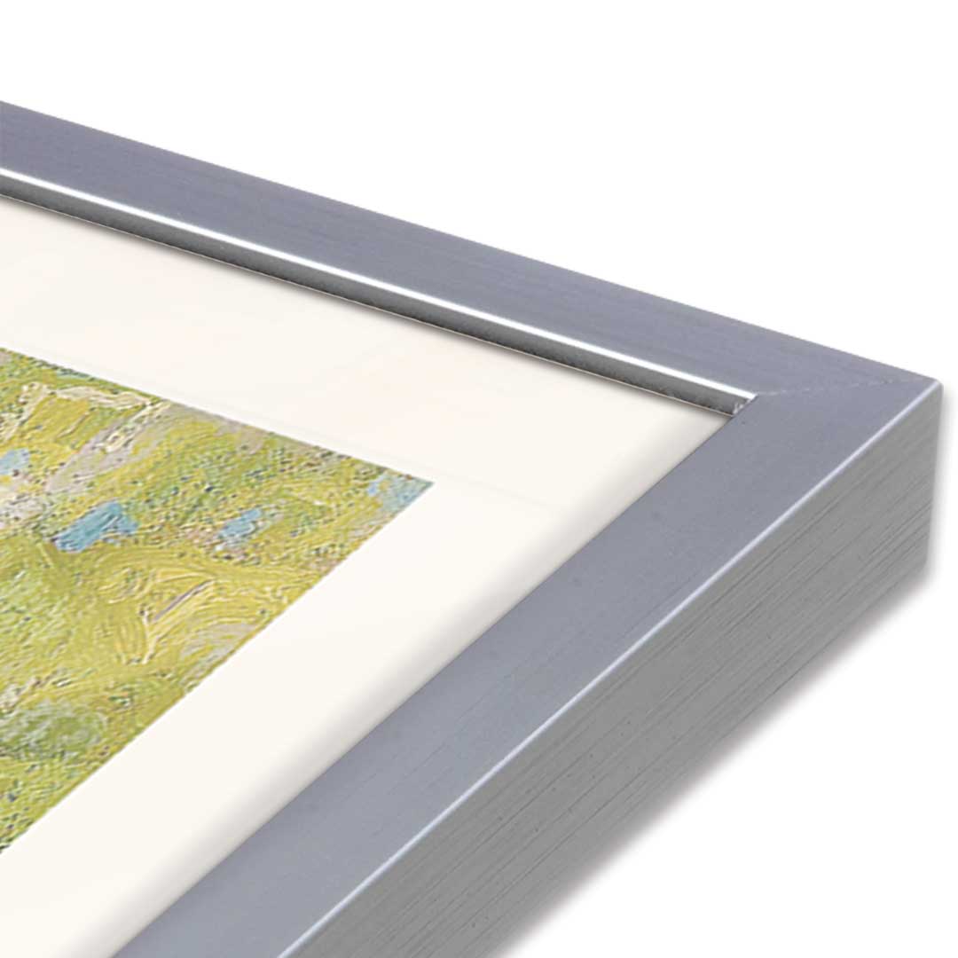 [Color:Polished Chrome], Picture of art in a Polished Chrome frame at an angle