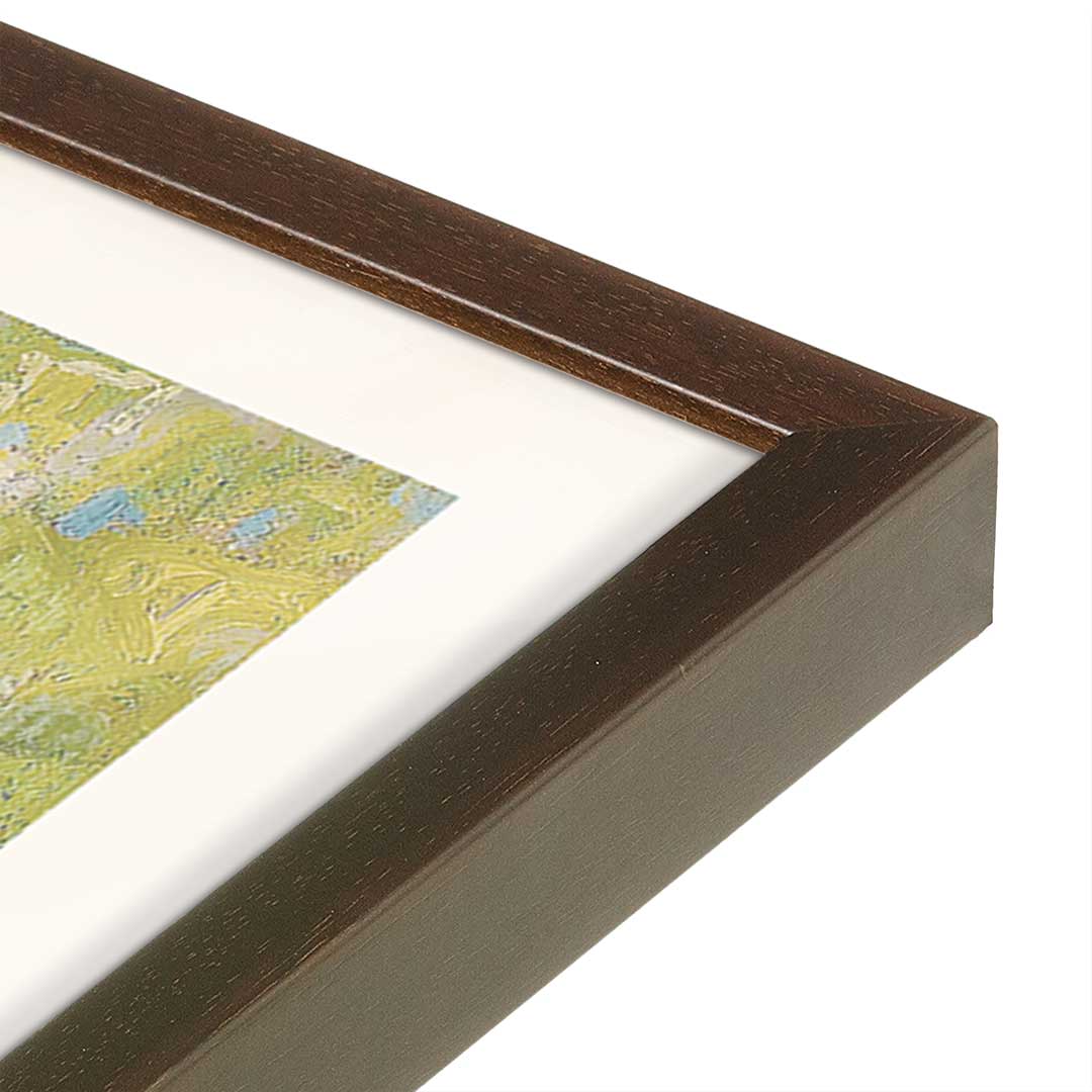 [Color:Belvinder Brown], Picture of art in a Belvinder Brown frame at an angle