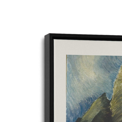 [Color:Satin Black], Picture of art in a Satin Black frame at an angle