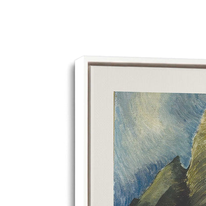[Color:Opaque White], Picture of art in a White frame at an angle