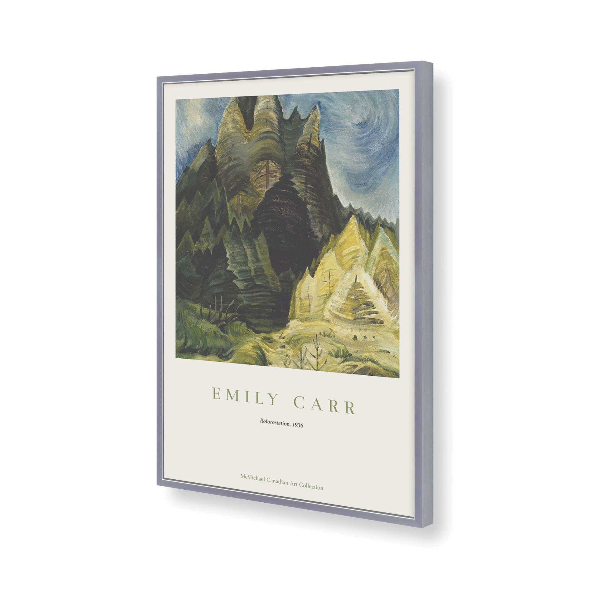[Color:Polished Chrome], Picture of art in a Polished Chrome frame of the corner