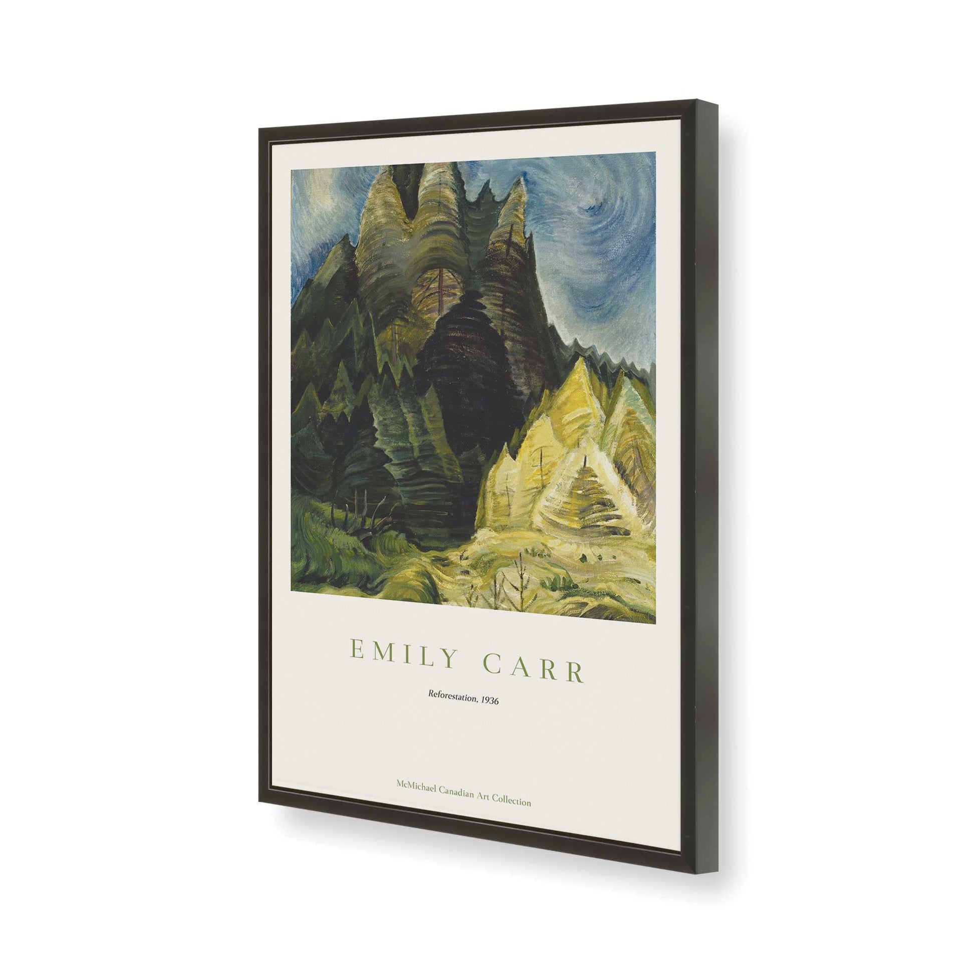 [Color:Satin Black], Picture of art in a Satin Black frame of the corner