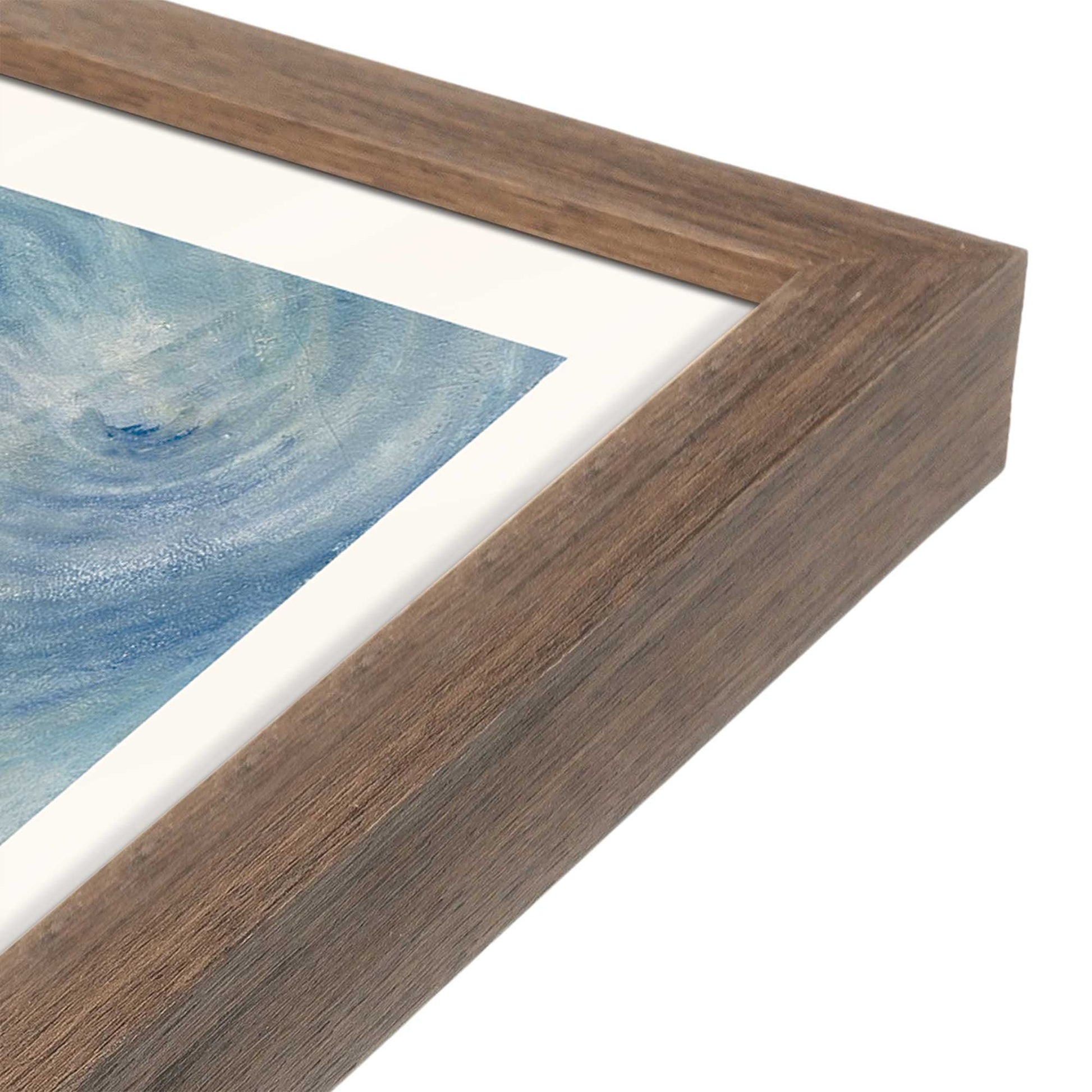 [Color:Walnut], Picture of art in a Walnut frame at an angle
