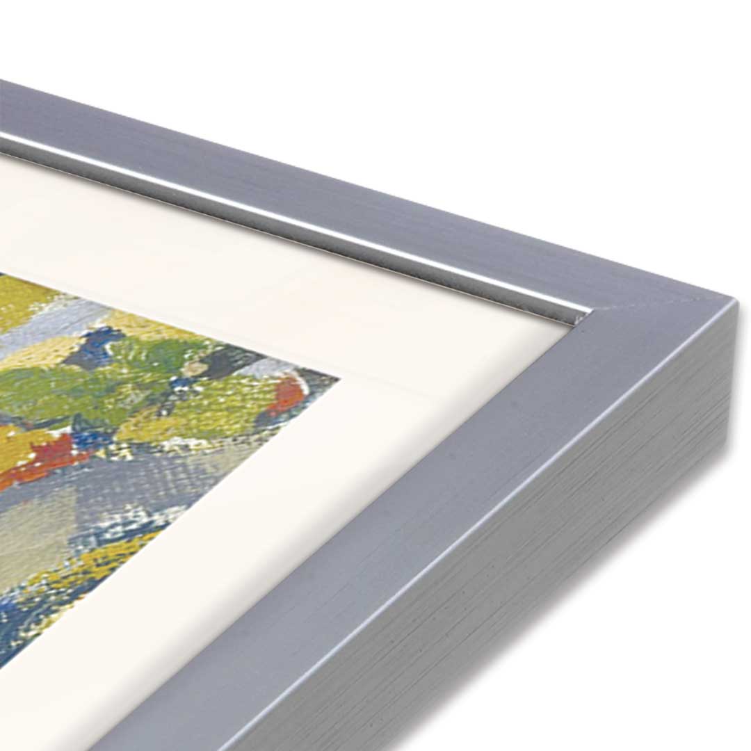 [Color:Polished Chrome], Picture of art in a Polished Chrome frame at an angle