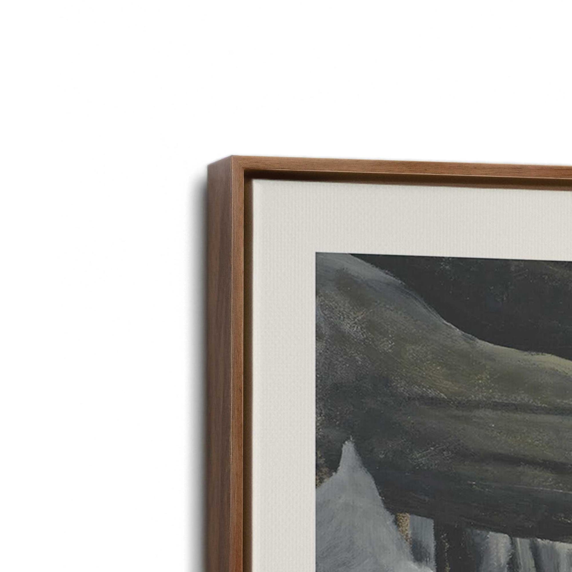 [Color:Walnut], Picture of art in a Walnut frame at an angle