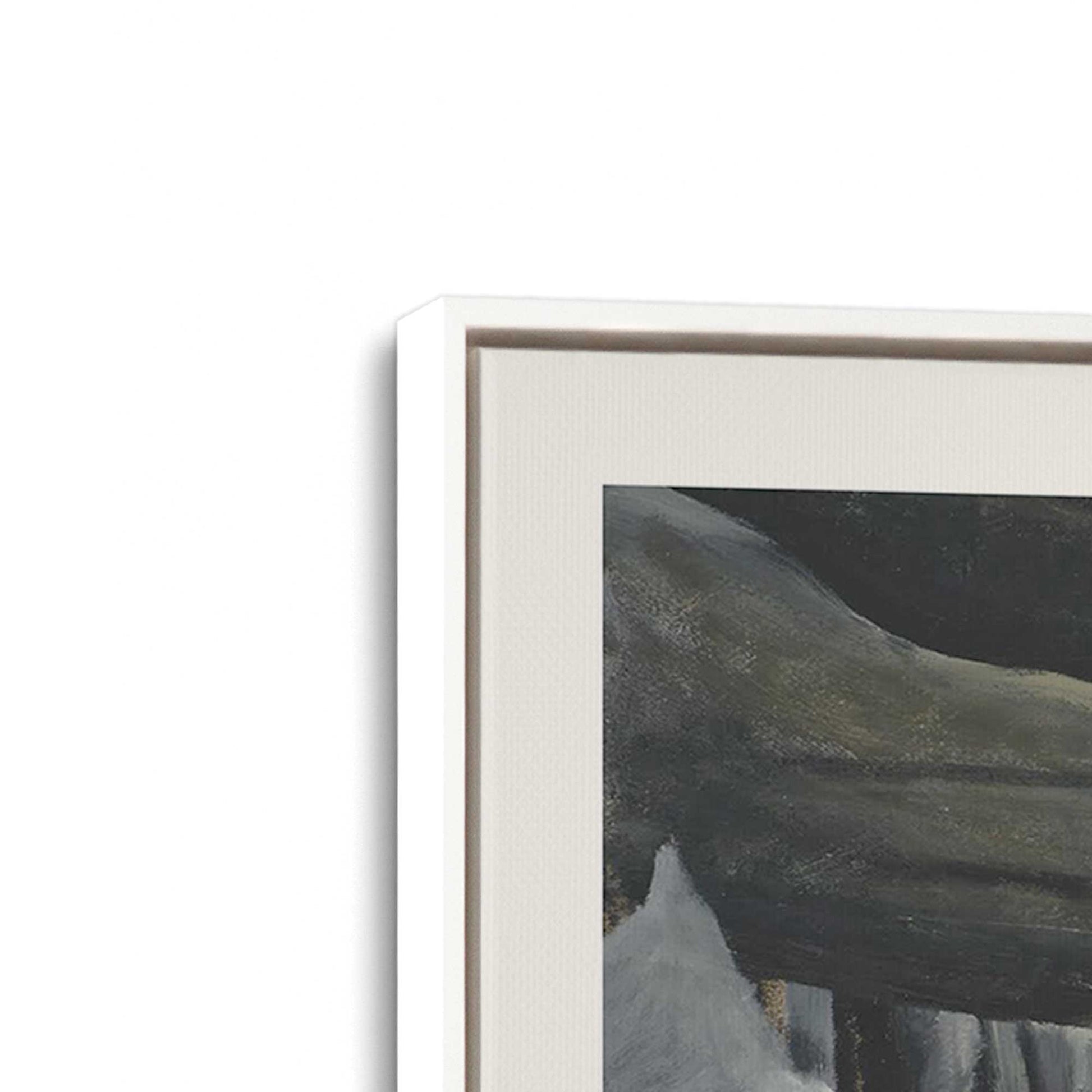 [Color:Opaque White], Picture of art in a White frame at an angle
