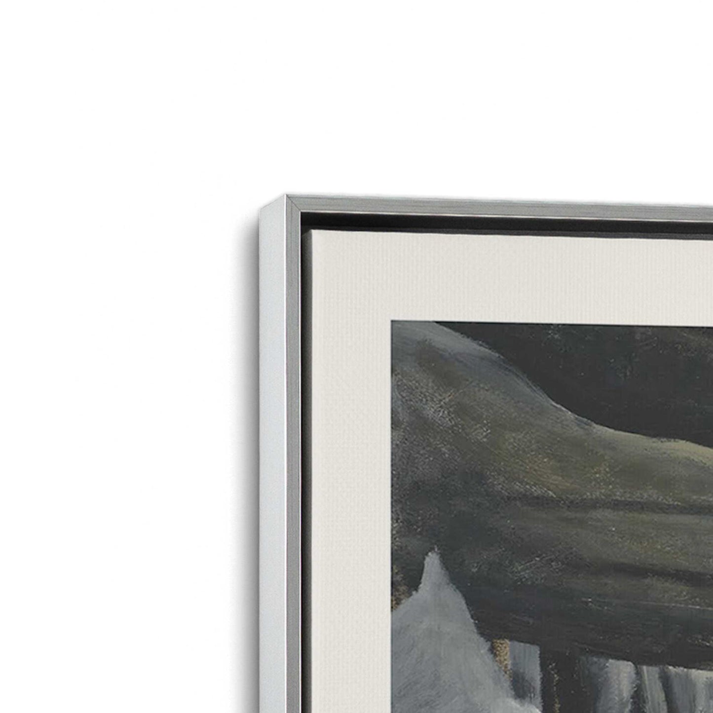 [Color:Polished Chrome], Picture of art in a Polished Chrome frame at an angle