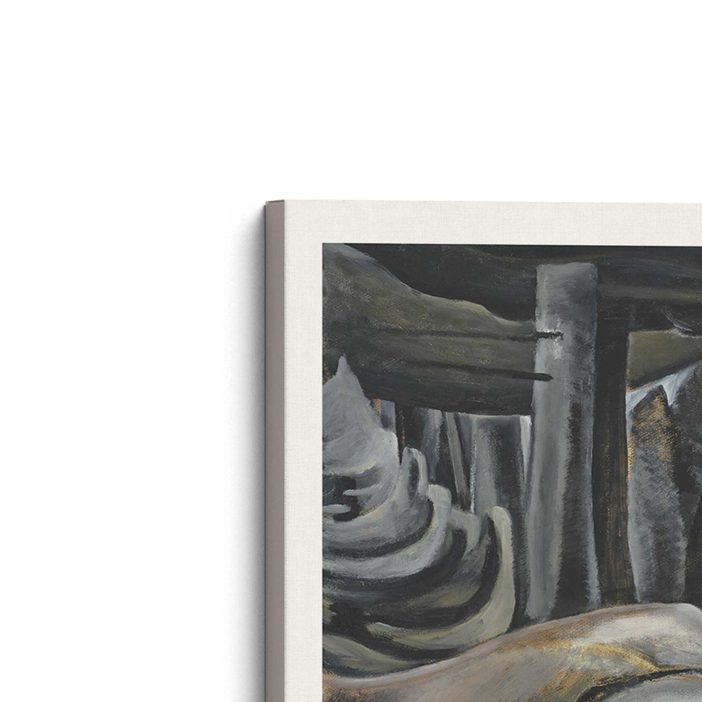 [Color:Stretched Canvas], Picture of the corner of the art