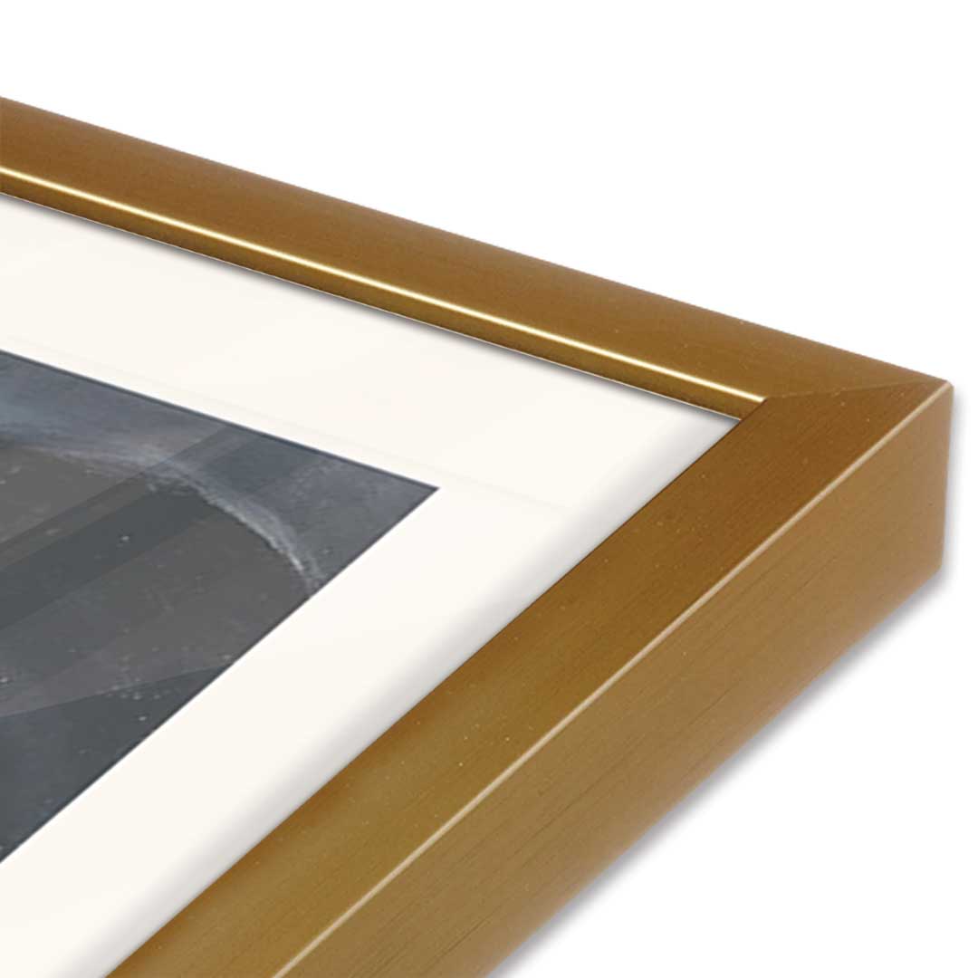 [Color:Polished Gold], Picture of art in a Polished Gold frame at an angle