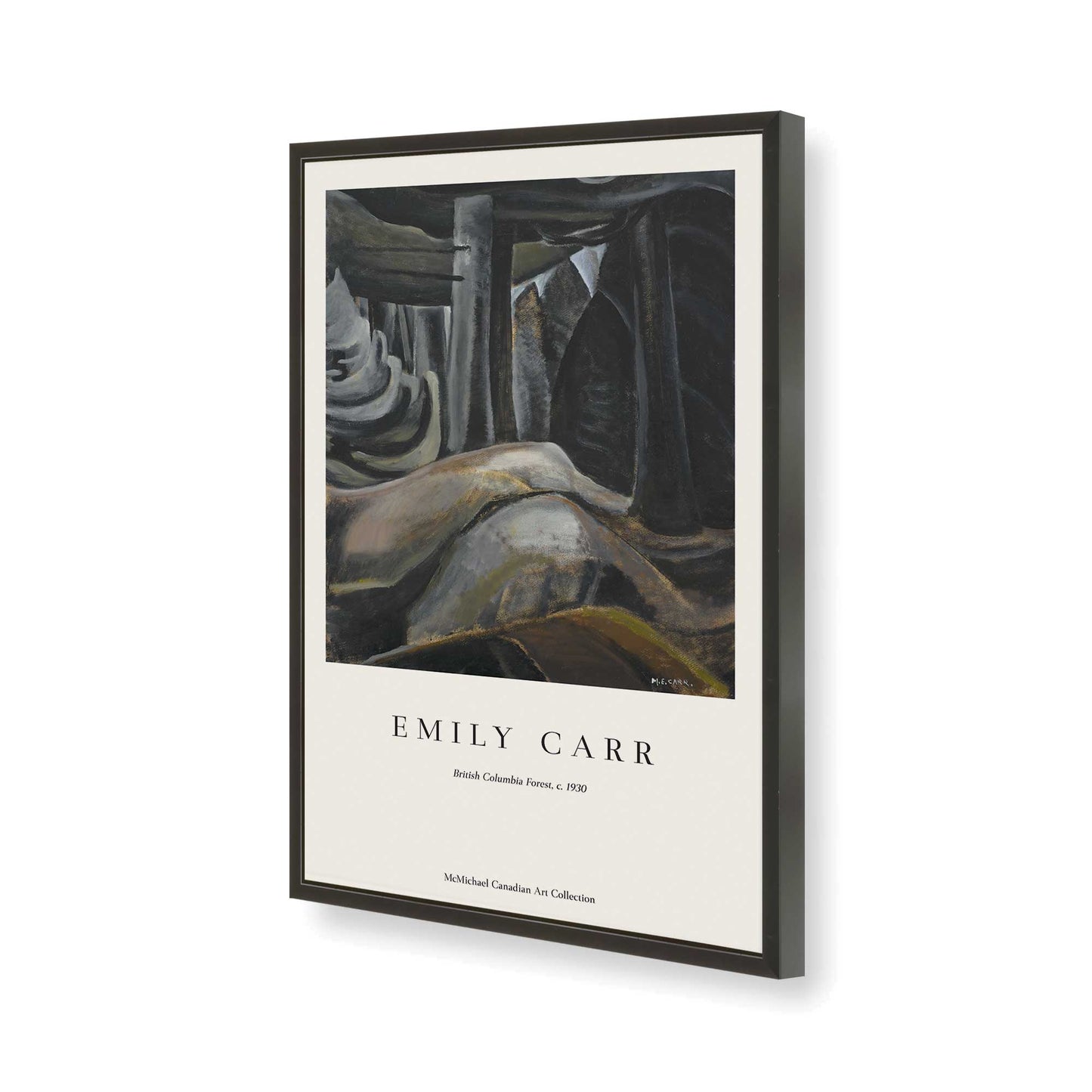 [Color:Satin Black], Picture of art in a Satin Black frame of the corner