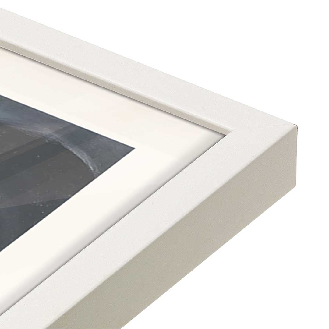 [Color:Opaque White], Picture of art in a Opaque White frame at an angle