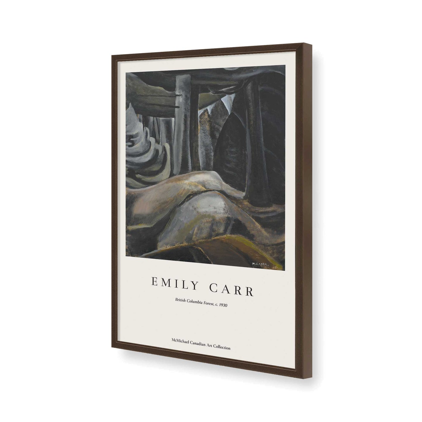 [Color:Brown], Picture of art in a Brown frame of the corner