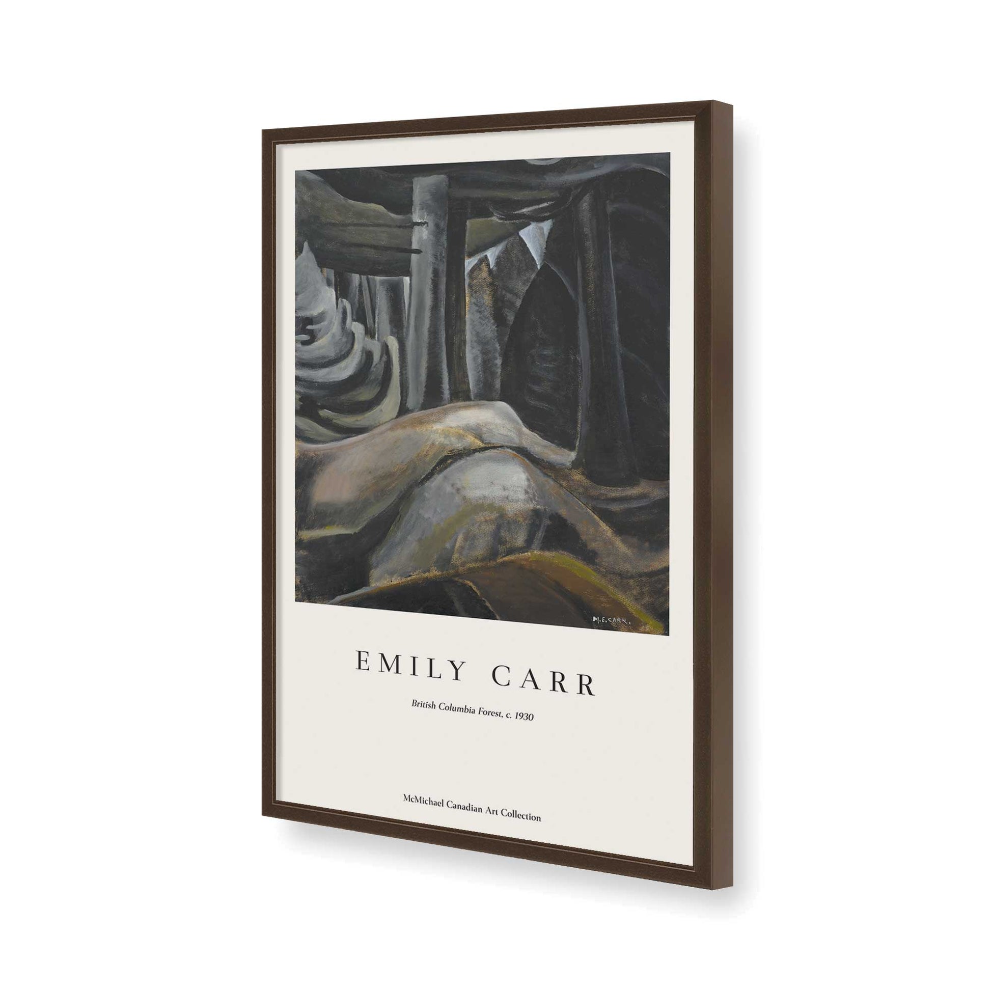 [Color:Brown], Picture of art in a Brown frame of the corner